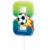 Party Sviečka na tortu Futbal číslo 8