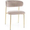Nábytek PEGAS s.r.o. Jídelní židle ELTON RAVEN, Tmavě Béžová 30/Zlatá
