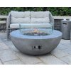 Plynove ohnisko betonove - betonovy stol okruhly s ohniskom luxusný - 106x40 cm FÉNIX šedá