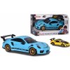 Autíčko Porsche s boxom na autíčka 911 GT3 RS Carry Case Majorette so zvukom 35 cm dĺžka a 1 mini autíčko