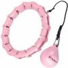 Masážní hula hoop HMS HHW11 PLUS SIZE se závažím růžová