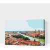 Vymalujsisam.sk Maľovanie podľa čísiel - Výhľad na mesto - Verona Veľkosť: 40x60cm, Rám: Na kartónovej doske