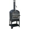 BORMANN ELITE Tradičná pec na drevo/pec na pizzu 34,5 x 50 cm, s kolieskami a úložným priestorom (BBQ1960)