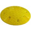 Žltý plastový spomaľovací vankúš (20 km/h) FLOMA SBC - priemer 42,5 cm, výška 5,3 cm