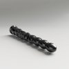 All Black Steroid ABS08 En-Garde, čierne dildo 49 x 3–5 cm