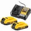 DeWALT DCB1104D2 18 V XR KIT (2× 2,0 Ah batérie plus DCB1104 nabíjačka)