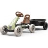 Motokára na šliapanie s prívesom Go Kart Foxy Retro Green Exit Toys kovová konštrukcia s odolnými EVA kolesami a nastaviteľným sedadlom od 2 do 5 rokov
