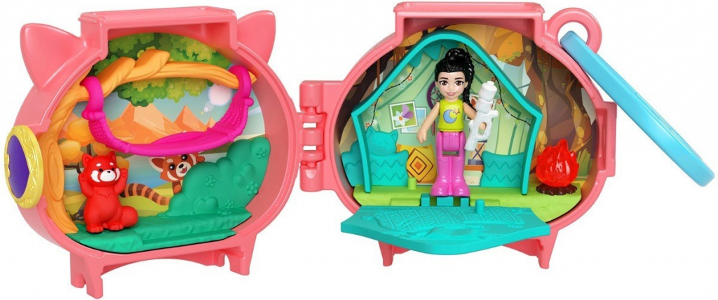 Mattel Polly Pocket Mini Pet Connects - Fox Compact Playset HKV49