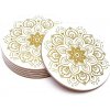 Sada podložiek pod poháre Mandala biela 6 ks