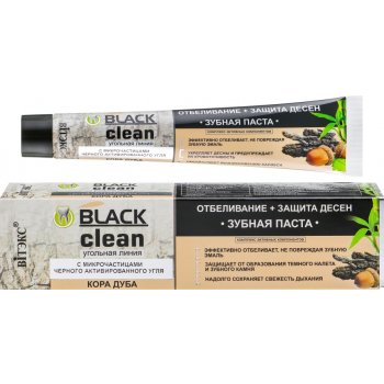 Vitex Black clean zubná pasta DOKONALÉ BIELENIE s mikročasticami aktívneho čierneho uhlia 85 g