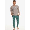 Pánske dlhé pyžamo Oceán M Šedá / zelená