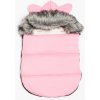 Luxusný zimný fusak s kapucňou s uškami New Baby Alex Fleece pink Ružová