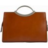 Kabelka Noble kožená - hnedá hnědá