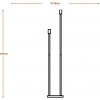 Stojacia lampa OSRAM DECOR STICK, tmavošedá, výška 146 cm, 2 x E27 - 4099854440342