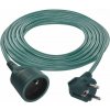 Predlžovací kábel 5 m / 1 zásuvka / zelený / PVC / 1 mm2
