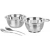 Set šalátový MagicHome, 24 cm, 4 dielny - misa, sito, 2x naberačka, nerez