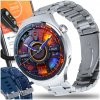 SMARTWATCH PÁNSKE HODINKY PULS MENU PL ROZHOVORY SMART SREBRNY SPORT 3 PRÚŽKY