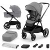 KINDERKRAFT kombinovaný Nea 2v1 Platinum Grey, Premium 2020 + autosedačka Kiddy