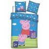 Javoli detská posteľná bielizeň / obliečky 100 x 135 / 40 x 60 cm bavlna - Prasiatko Peppa - cestovanie