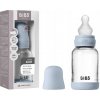 Bibs antikoliková sklenená fľaša so silikón cumlíkom Baby Blue 120ml