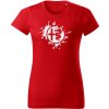 T-ričko Alfa Romeo Splash dámske tričko Farba trička: Červená, Farba potlače: Biela, Veľkosť: XL