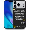 Picasee silikónový čierny obal pre Apple iPhone 17 Pro - Kazma - SVĚT PATŘÍ TĚM, CO SE NEPOSEROU
