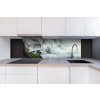 DIMEX | Dibond doska za kuchynskú linku | DBW-18060-190 Maľba vodopádu | 180 x 60 cm + Dibond obkladová doska Dimex do kuchyne Maľba vodopádu v rozmere 180 x 60 cm