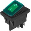 Vypínač 12V / 24V, AC 125V-250V s podsvietením Farba: zelená