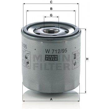 MANN FILTER Olejový filter W 712/95 od 7,93 € - Heureka.sk
