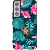 Picasee silikónový čierny obal pre Samsung Galaxy S22 5G - Pink Monstera