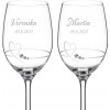Dekorant Svadobné poháre na biele víno Petit Heart se Swarovski krystaly 240 ml 2KS