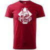 Sablio Tričko s potlačou Game King - červené 5XL
