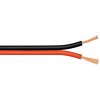 Reproduktorový kábel audio 2x2.5mm², 100m, meď, OFC (99,9% oxygen-free copper), červeno/čierny
