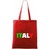 Italy Nápis - Taška bavlnená - 42 x 38 cm ( Červená )