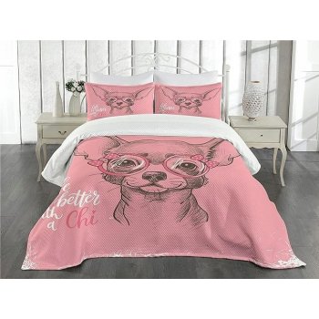 Abakuhaus přehoz na postel ružovej 220 x 220 cm