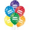 Latexový balónek Party Factory O 25 cm Všechno nejlepší k narozeninám pro dospělé 10 kusů