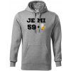 Je mi 60 pivo - Mikina pánska Cape s kapucňou - S ( Tmavosivý melír )