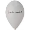 Svet balonku Balónik s textom - Sivý 26 cm