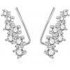 Agato Stříbrné podélné náušnice se zirkony AGT-E049VW