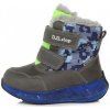 Detské chlapčenské zimné topánky D.D.step AquaTex Grey F61-260A 34