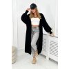 Fashionweek Dámsky taliansky dlhý kardigán K-IT8 Čierna