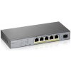 Zyxel GS1350-6HP, 6 Port managed CCTV PoE switch, long range, 60W, 802.3BT (1 year NCC Pro pack license bundled)