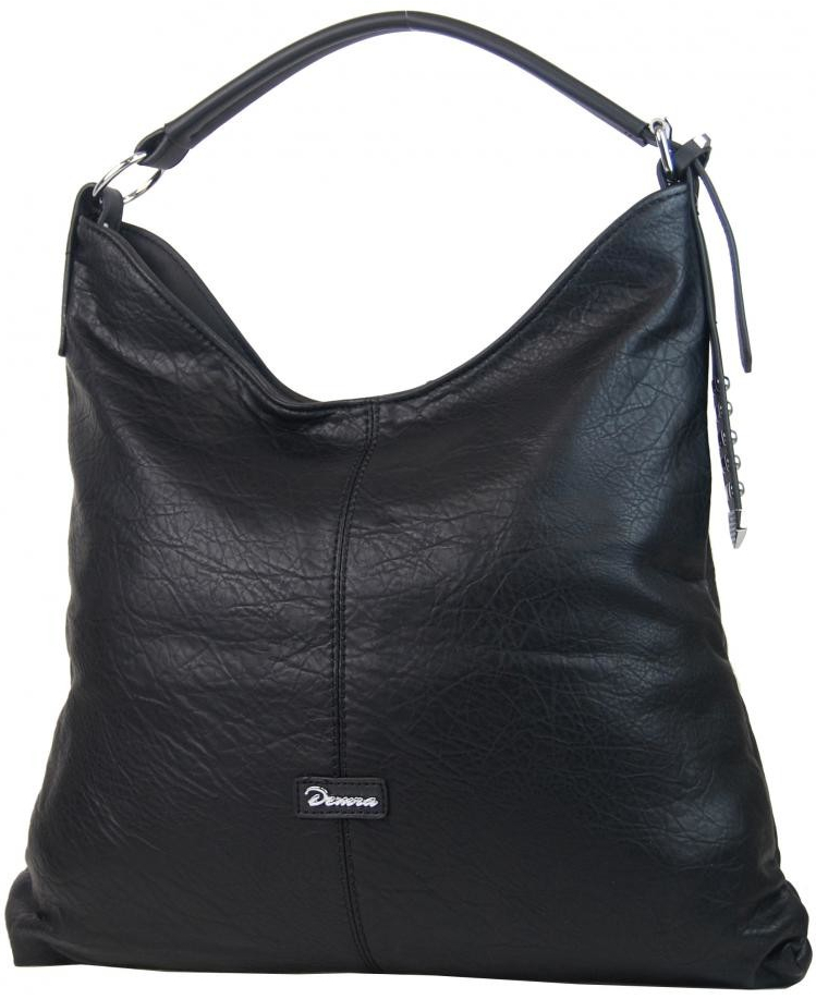 Barebag Moderná veľká čierna kombinovaná dámska kabelka 3753-DE