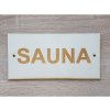 EVEI Nápis Sauna 20 cm laserovaný tńa tabuľke