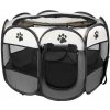 LEOBERT Univerzálna skladacia ohrádka, klietka pre psov a mačky - šedá