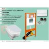 WERIT- JOMOTech Inštalačný modul JOMOTech pre WC + Tlačidlo biele + Sada držiakov + Závesné WC Traffic + WC doska