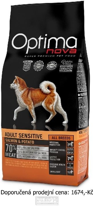 OPTIMAnova dog Adult SENSITIVE Grain Free Salmon 12 kg