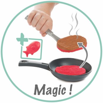 Smoby Cherry Kitchen Green s jedálenským stolom rúrou a chladnička s 25 doplnkami