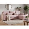 Textilomanie Rozkladacia obojstranná sedacia súprava do L VENORIA 220x143 cm, púdrovo ružová + 2 vankúšiky ZDARMA Cosmic 14 40 x 45 cm