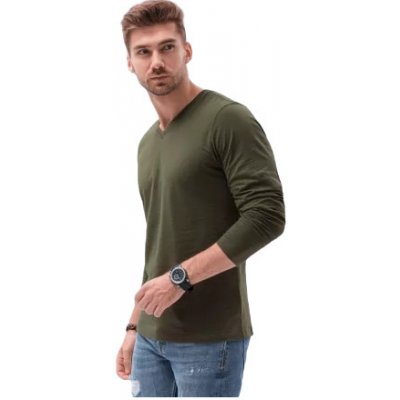 Ombre T-shirt LS 136 V2 dark olive zelené